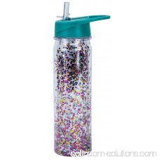 Boston Warehouse Insulated Glitter Filled Flip Top Sport Water Bottle, 20oz, multiple colors 568374500